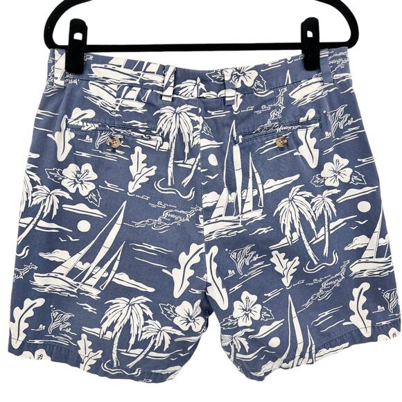 Vineyard Vines Mens 7 Inch Tropical Living Breaker Shorts in Blue Size 34 - Picture 5 of 9